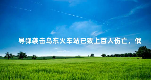 导弹袭击乌东火车站已致上百人伤亡，俄罗斯导弹美国附近 事件